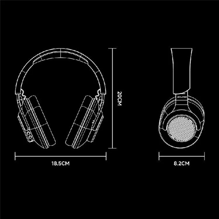 AWEI A997Pro ANC Noise Canceling Headset Foldable Bluetooth-compatible Over-Ear Headphone