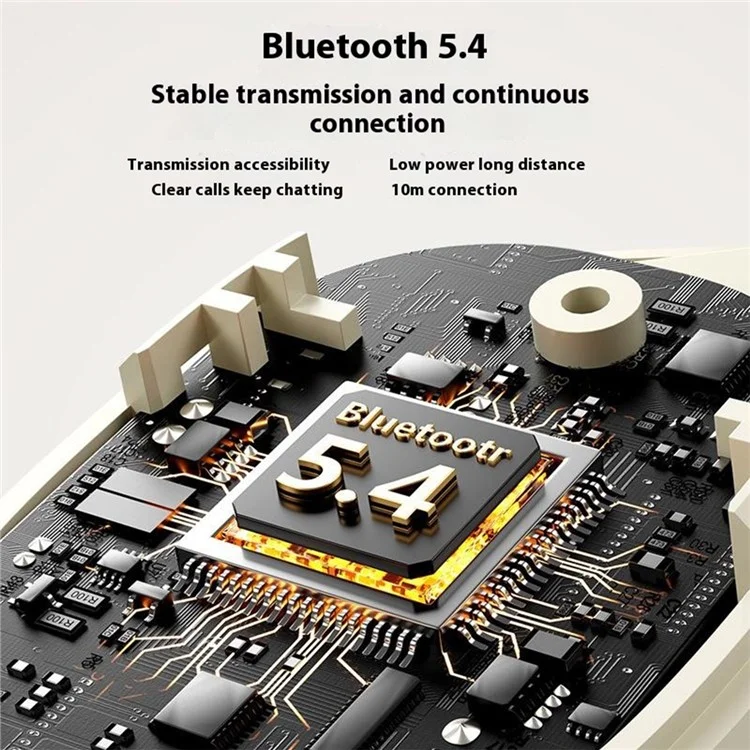 AWEI TZ12 Air Conduction Bluetooth-compatible Headset OWS Ear Hook Wireless Headphone Waterproof Earphone - Beige