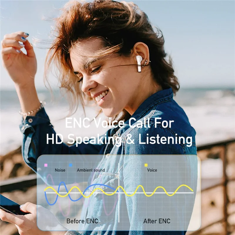 AWEI T61 Bluetooth Headset Enc-rausch-reduktion Earphone Wireless Kopfhörer Mit Integriertem Mikrofon - Schwarz