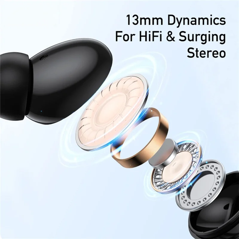 AWEI T61 Bluetooth Headset Enc-rausch-reduktion Earphone Wireless Kopfhörer Mit Integriertem Mikrofon - Schwarz