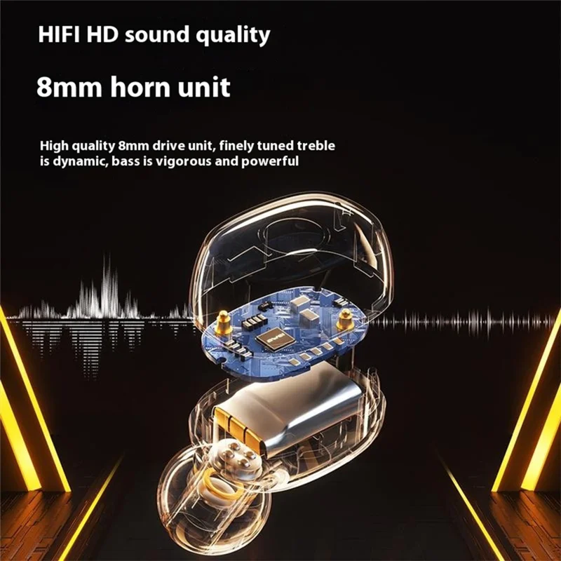 سماعة رأس AWEI T13 Pro بلوتوث ستيريو HiFi مع تحكم باللمس، سماعات لاسلكية مدمجة بوحدة مشغل 8 مم - أزرق