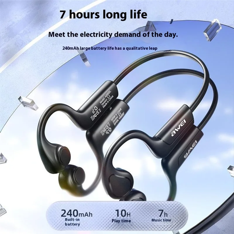 AWEI A886BL Air Conduction Bluetooth-наушники с шумоподавлением, беспроводные наушники для спорта