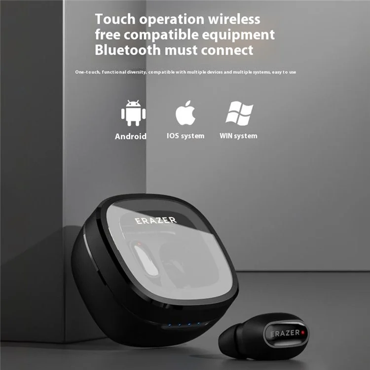 100pcs Lenovo Erazer XT62PRO Wireless Stéréo Musique Headset TWS Eartphone Bluetooth Intra-auriculaire - Noir