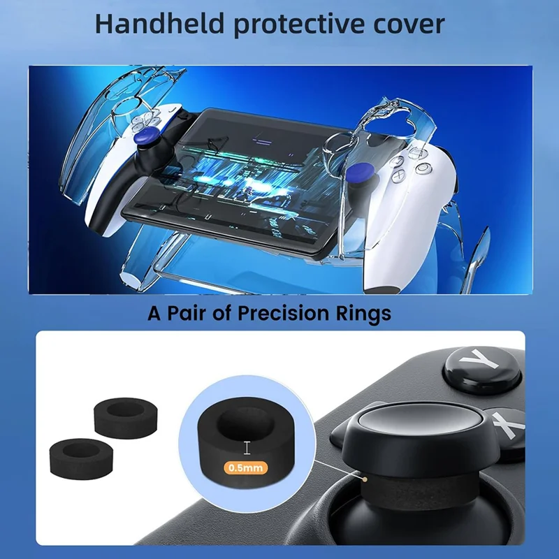 Per Sony PS5 Portal Handheld Game Console Storage Bag Set con Joystick Caps, Screen Protectors, Custodia in Silicone