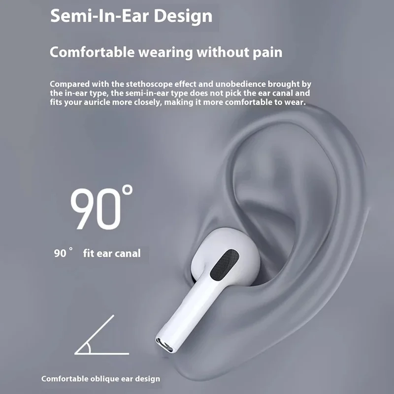 Pro4 TWS Bluetooth Earphone Noise Reduction Call Wireless Music Headset - Black