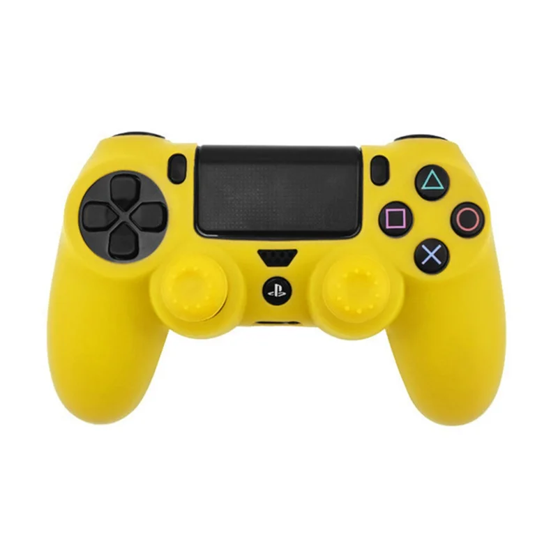 DATA FROG Silicone Cover for Sony PlayStation 4 Pro / PS4 Slim / Playstation 4 Gamepad Protective Case - Yellow