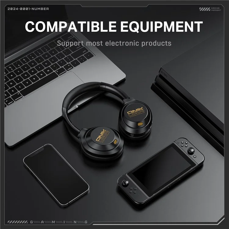 Fones de Ouvido com Cancelamento de Ruído ONIKUMA GT811 ANC+ENC Bluetooth / Modo Dual com Fio
