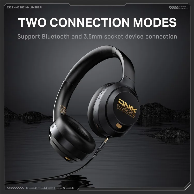 Fones de Ouvido com Cancelamento de Ruído ONIKUMA GT811 ANC+ENC Bluetooth / Modo Dual com Fio