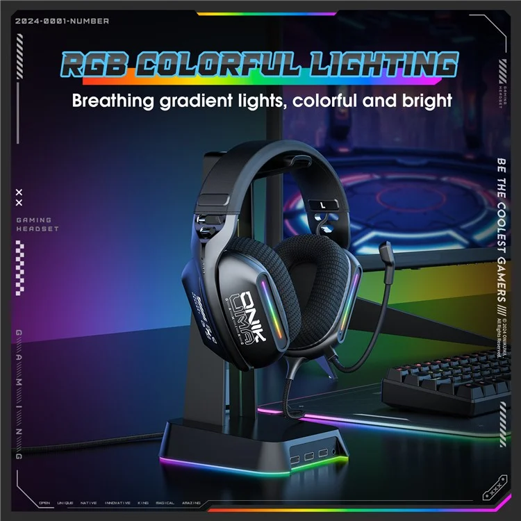 ONIKUMA X12 USB+3.5mm Wired E-Sport Headphone Over-Ear Gaming Music Headset