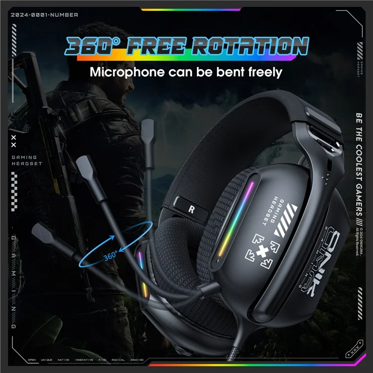 ONIKUMA X12 USB+3.5mm Wired E-Sport Headphone Over-Ear Gaming Music Headset