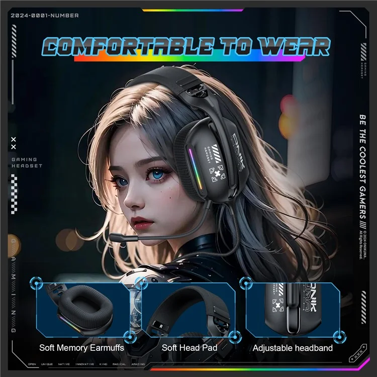 ONIKUMA X12 USB+3.5mm Wired E-Sport Headphone Over-Ear Gaming Music Headset