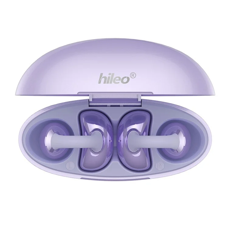 HILEO hi86 ENC Cancelación de ruido Auriculares inalámbricos estéreo con clip Auriculares Bluetooth - Morado