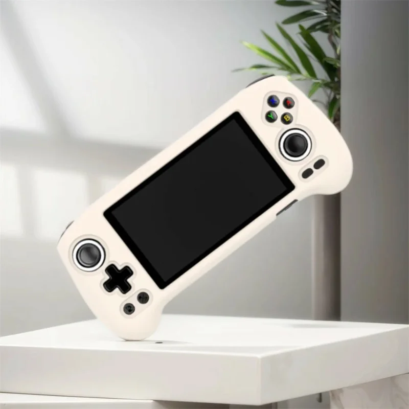 Silicone Protective Case for Anbernic RG556 Handheld Gaming Console Sleeve - Beige