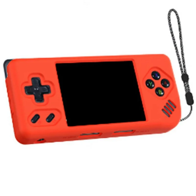Custodia Protettiva in Silicone Per Manica Console da Gioco Portatile Anbernic Rg28xx Con Cinturino - Rosso