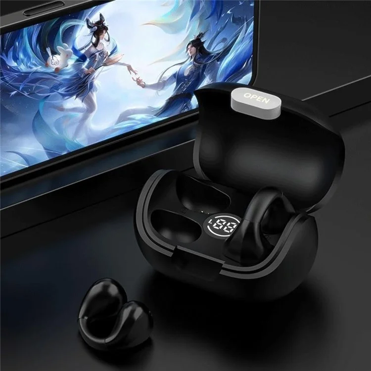 M8 Ear Clip Wireless Bluetooth 5.3 OWS Наушники Enc Ence Choyellation Outdoor Sports Наушники - Черный