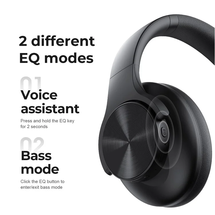 LENOVO Erazer G50 Wireless Bluetooth-compatible Stereo Headphone Over-Ear Foldable Music Headset - Black