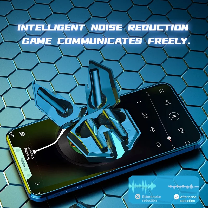 YW14 Low Latency Gaming Bluetooth-compatible Headset Noise Reduction Music Headset - Black