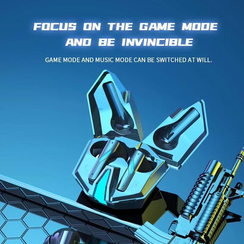 YW14 Low Latency Gaming Bluetooth-compatible Headset Noise Reduction Music Headset - Black