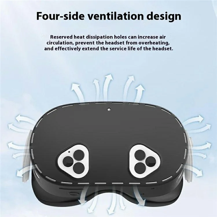 For Meta Quest 3S Silicone Protective Case Waterproof Mainframe Sleeve