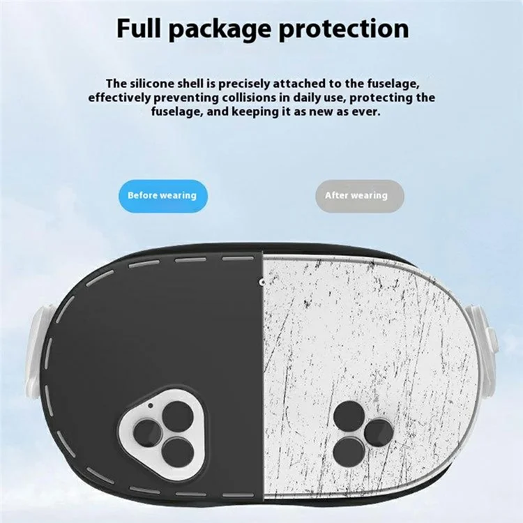 For Meta Quest 3S Silicone Protective Case Waterproof Mainframe Sleeve