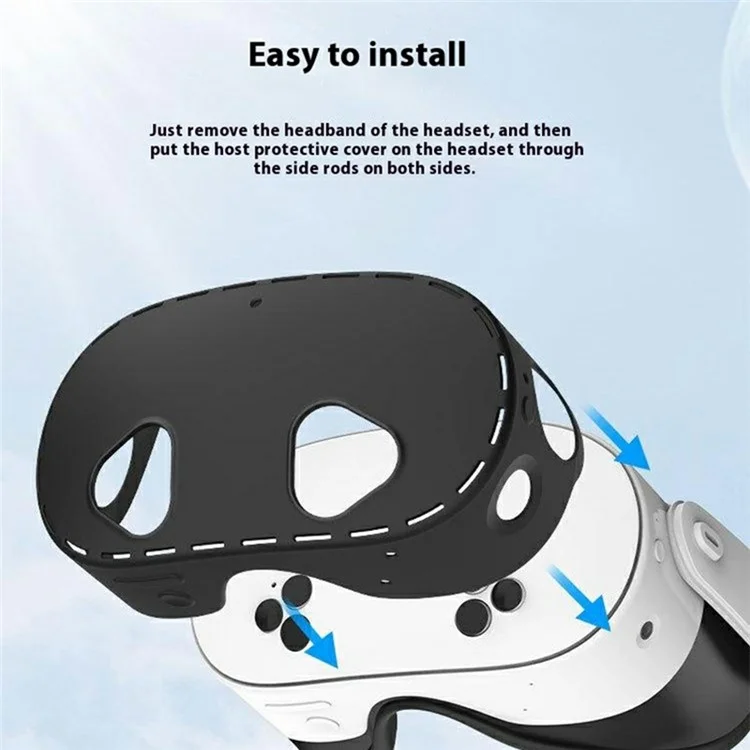 For Meta Quest 3S Silicone Protective Case Waterproof Mainframe Sleeve