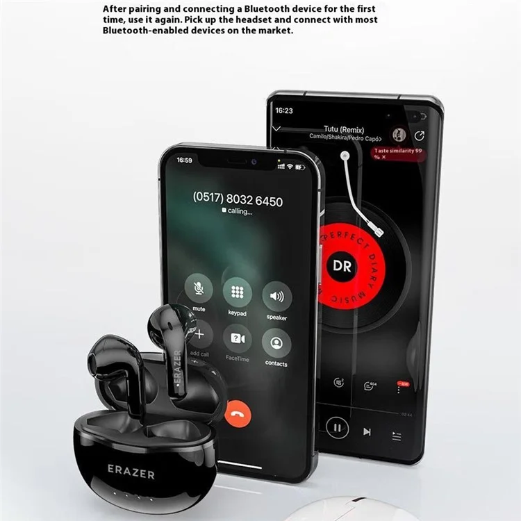 Lenovo Erazer XT16 Pro Tws Bluetooth Fone de Ouvido Estéreo Bluetooth Fone de Ouvido Sem Fio - Preto