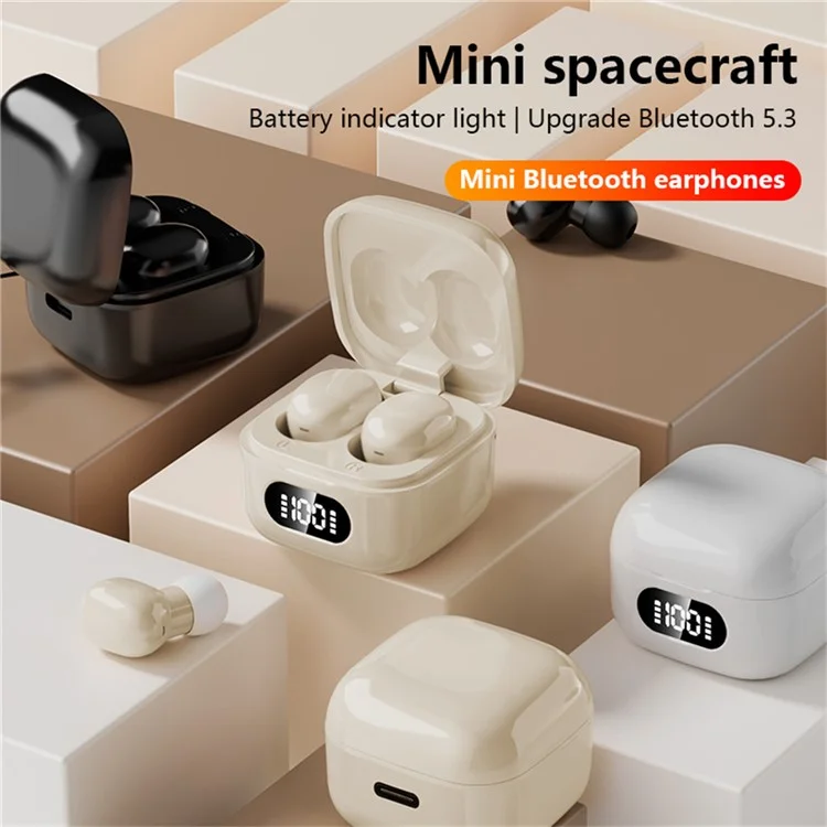 BH30 Mini TWS Bluetooth 5.3 Earbudes de Fones de Ouvido Ineversos Touch Control Wireless Music Headset - nu
