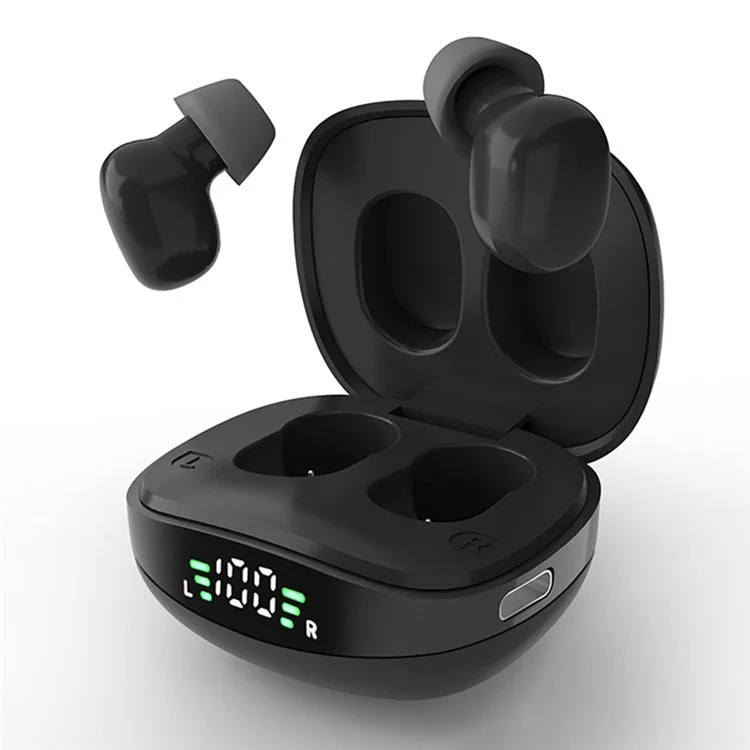 BH27 Mini TWS Bluetooth-compatible 5.3 Sleep In-Ear Earphone Touch Control Music Gaming Headset - Black