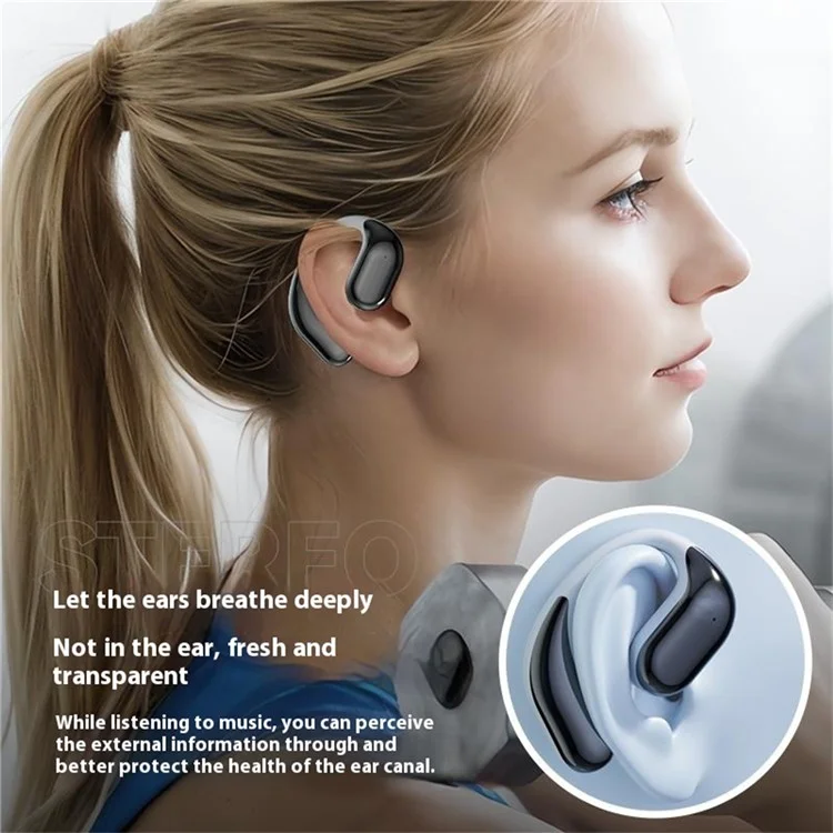 M65 OWS Bluetooth-compatible Headset Bone Conduction Ear-Hook Wireless Music Earphone - Green