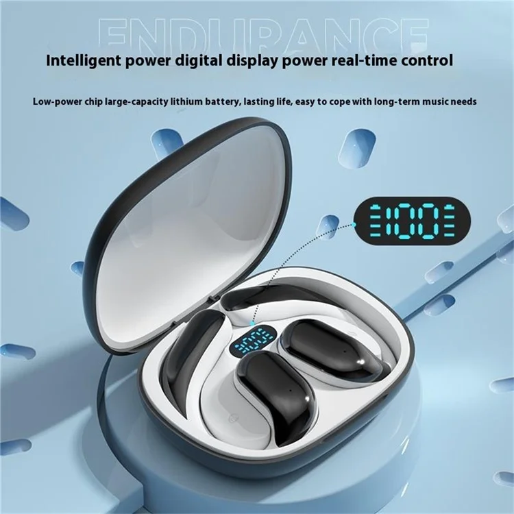 M65 OWS Bluetooth-compatible Headset Bone Conduction Ear-Hook Wireless Music Earphone - Green