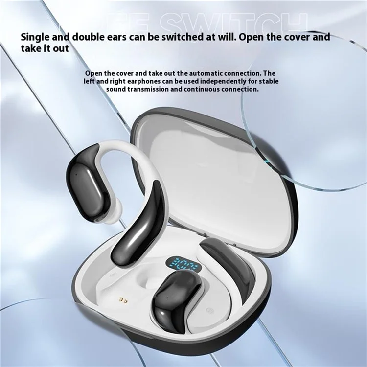 M65 OWS Bluetooth-compatible Headset Bone Conduction Ear-Hook Wireless Music Earphone - Green