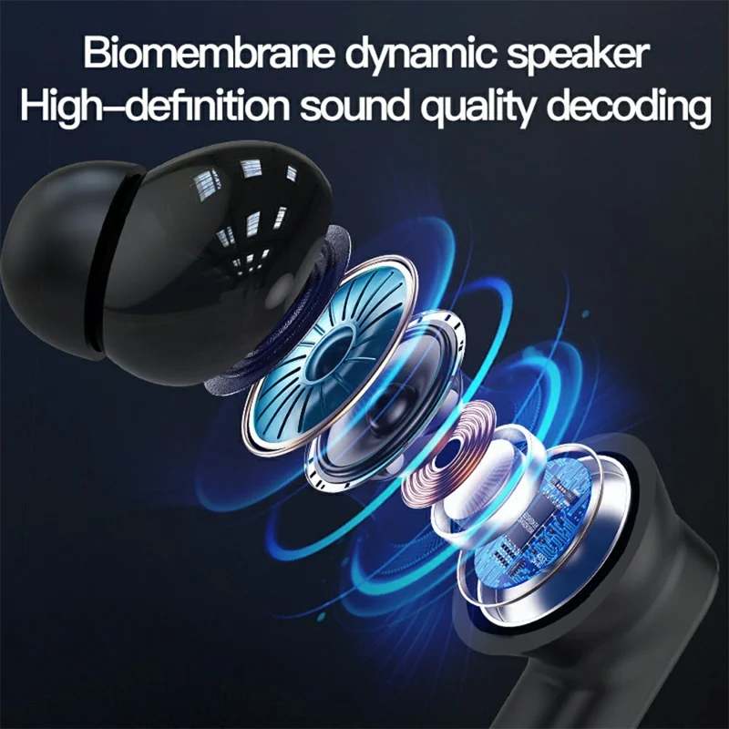 BY16 Bluetooth-compatible 5.4 Headset Noise-Cancelling TWS Earbuds Full-Color Touchscreen - Orange