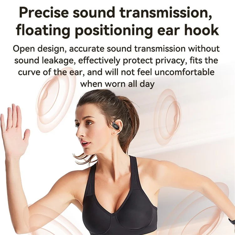 Yesido YSP19 OWS Open-ear-ear Bluetooth Headphones Com Classificação à Prova D'água IPX5 - Preto