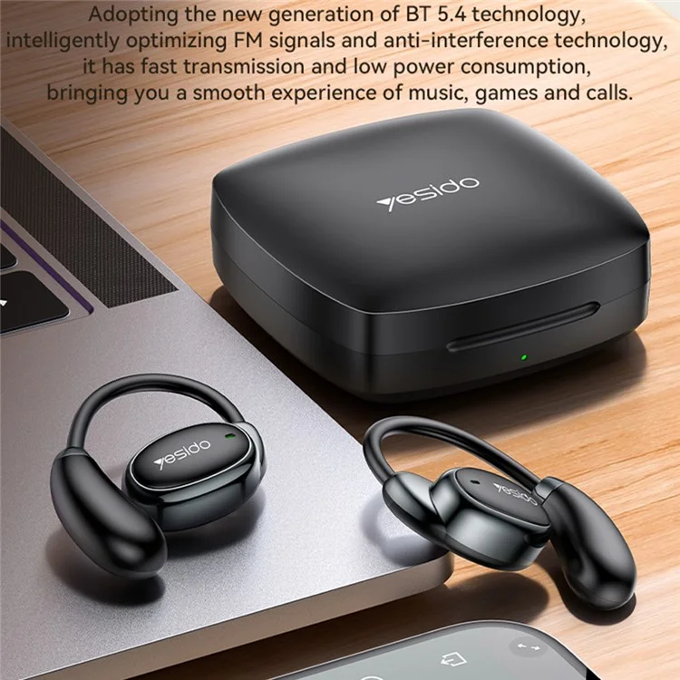 Yesido YSP19 OWS Open-ear-ear Bluetooth Headphones Com Classificação à Prova D'água IPX5 - Preto