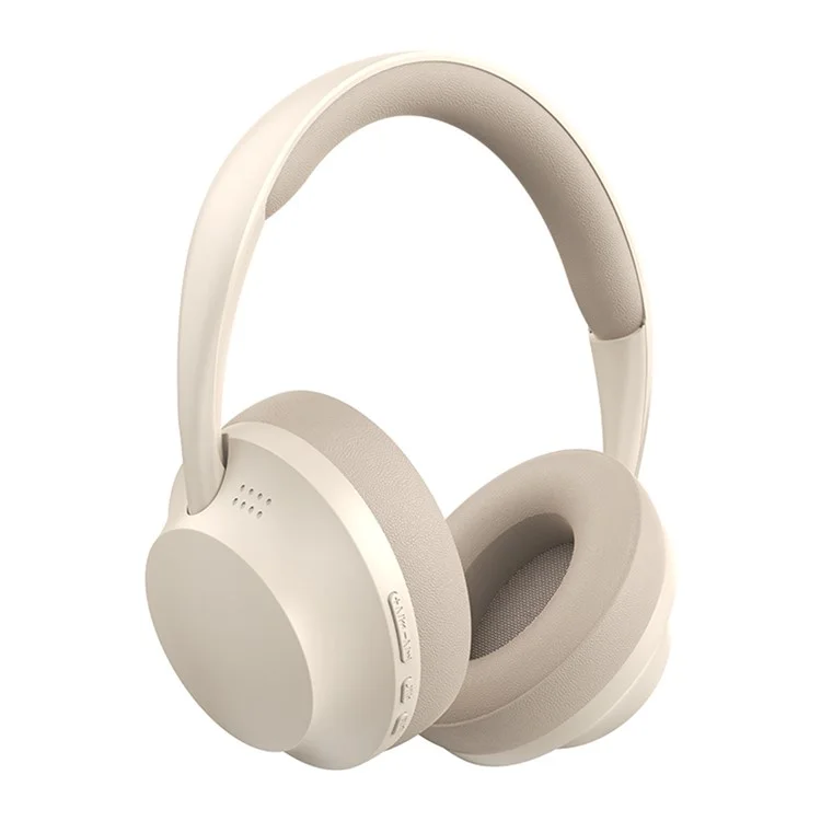 P7235 Over-Ear Bluetooth-compatible 5.1 Headphones HD Sound Headset Support TF Card, 3.5mm AUX - Beige