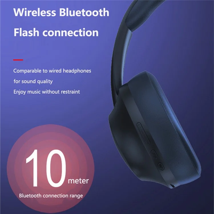 P7235 Over-Ear Bluetooth-compatible 5.1 Headphones HD Sound Headset Support TF Card, 3.5mm AUX - Beige