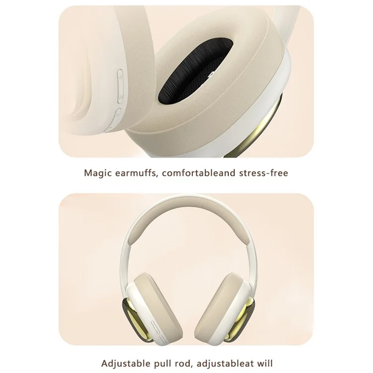 P7236 Pro Over-over-ear Gaming Gaming Harphone HD Sound de Baja Latencia Bluetooth 5.3 Soporte de Auriculares Aux / TF / FM - Naranja