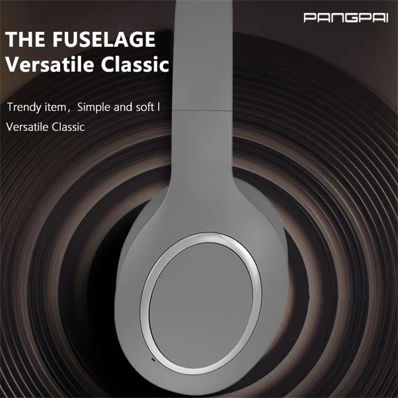 P6066 Over-Ear Active Noise-Cancelling Headset Bluetooth-compatible 5.3 Wireless Headphones Support AUX - Grey