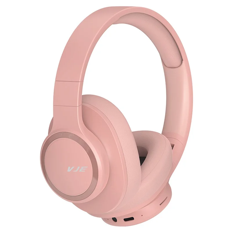 VJE 905 Bluetooth-compatible 5.3 Over-Ear Headphones, HD Sound Wireless Headset Support AUX  /  TF  /  FM - Pink