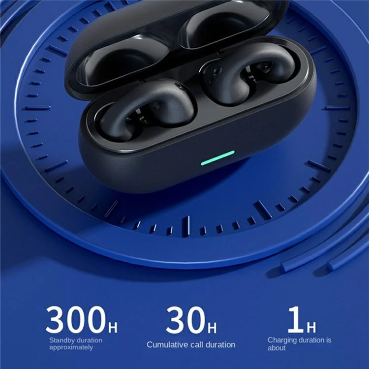 T7500 Clip-on Wireless Bluetooth-compatible Earphones OWS Bone Conduction Headphones - White