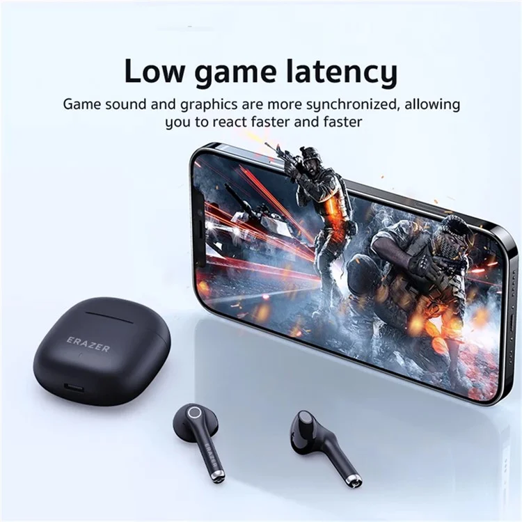 Lenovo Erazer XT90 Pro TWS Bluetooth Fone de Ouvido Semi-ouvido Earbud de Baixa Latência - Branco