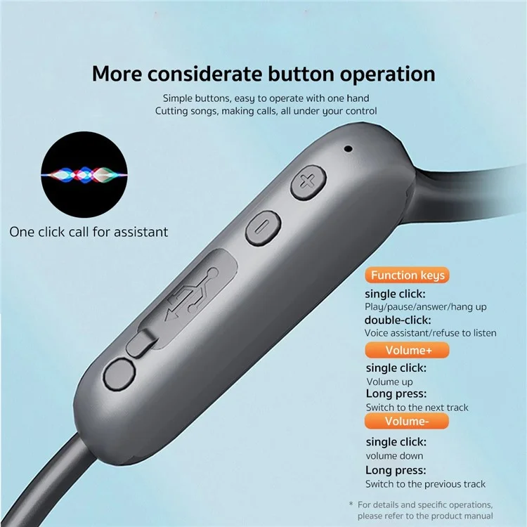 LENOVO ERAZER XF22 Outdoor Halshalterung Kopfhörer Open-Ear Wireless Bluetooth Kopfhörer - Weiß