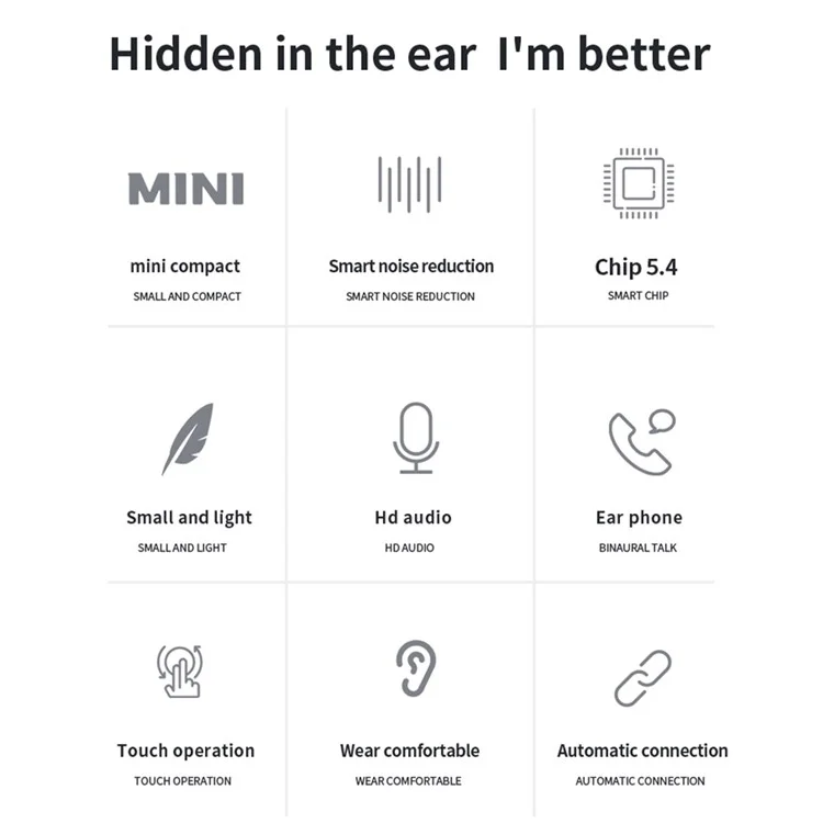 YW11 TWS Bluetooth -ohrhörer ANC Noise Reduktion Wireless Sportmusik Calling Headset - Schwarz