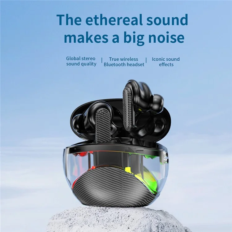 YW11 TWS Bluetooth -ohrhörer ANC Noise Reduktion Wireless Sportmusik Calling Headset - Schwarz