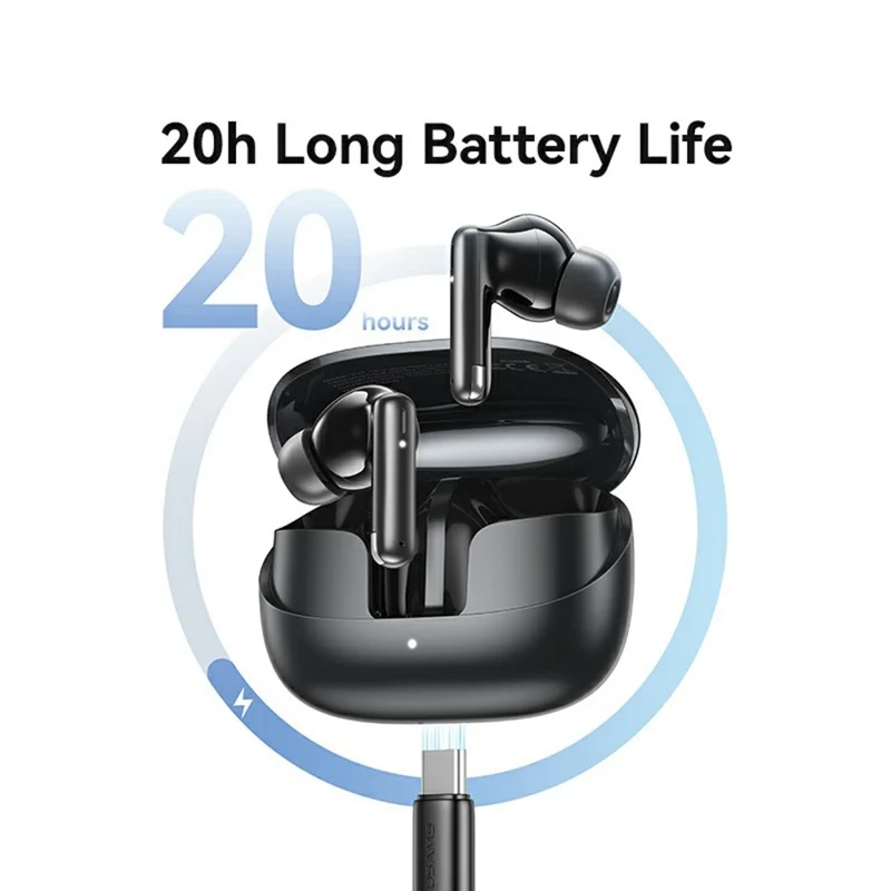 USAMS IF27 IF Series TWS Earbuds In-Ear Bluetooth-compatible Earphones with Capsule Charging Case - Black