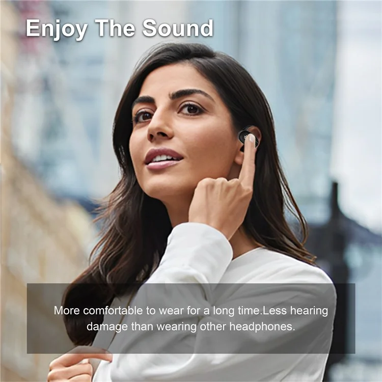 SP30 AI Directional Voice Transmission Open Ear Headphones Bluetooth-compatible Earphones with Rotating Hook - Black