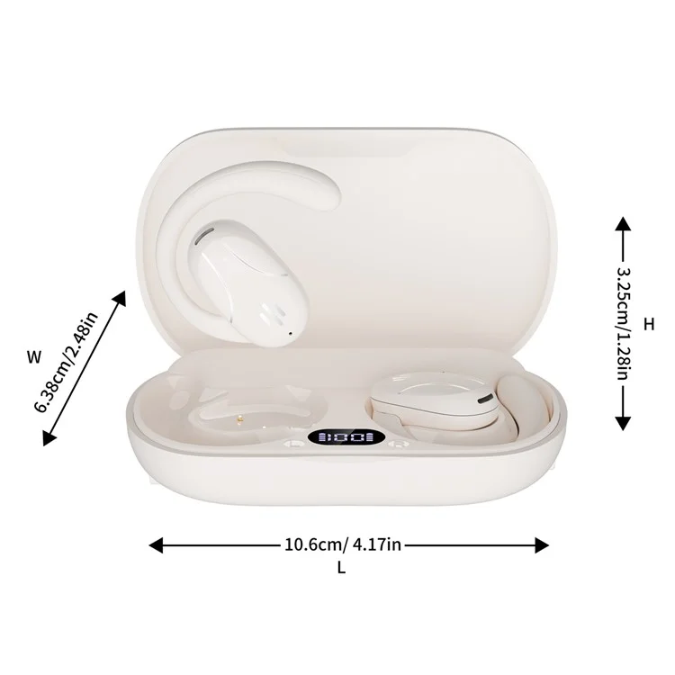 SP30 AI Directional Voice Transmission Open Ear Headphones Bluetooth-compatible Earphones with Rotating Hook - Nude