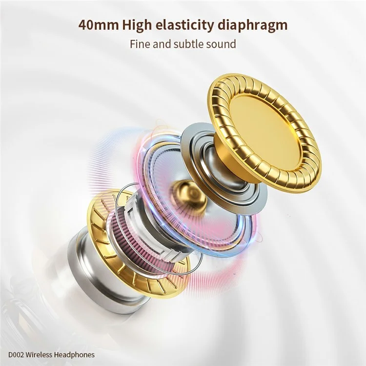 Xundd D002 Wireless Kopfhörer Über Ohrbluetooth 5.3 Headset Faltbares Design - Silber