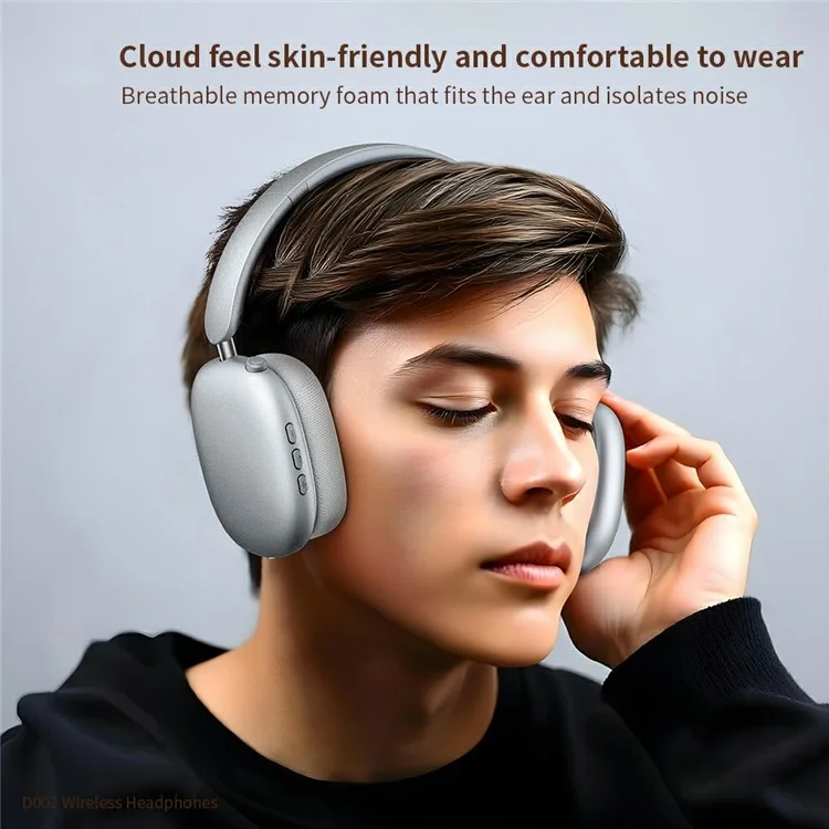 Xundd D002 Wireless Kopfhörer Über Ohrbluetooth 5.3 Headset Faltbares Design - Silber