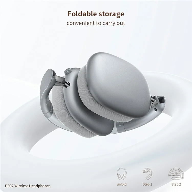 Xundd D002 Wireless Kopfhörer Über Ohrbluetooth 5.3 Headset Faltbares Design - Silber